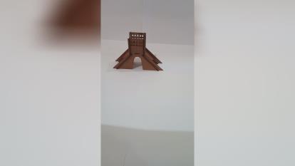 پوستر ماکت برج آزادی چوبی جامدادی و جای لوازم آرایشی