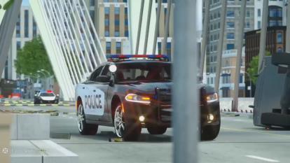 پوستر دانلود کارتون ماشین پلیس در تعقیب ماشین تراکتور خلافکار