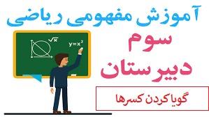 پوستر آموزش مفهومی ریاضی سوم دبیرستان - گویا کردن کسرها