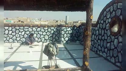 پوستر اجرای نمای سیمانی طرح سنگ در یزد