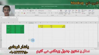 آموزش اکسل تابع hlookup