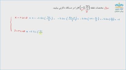 پوستر دستگاه مختصات قطبی، آموزش ریاضی عمومی 2– آکادمی نیک درس