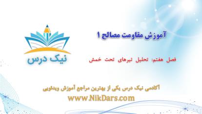 پوستر تحلیل تیرهای تحت خمش- بارگذاری محوری، آموزش مقاومت مصالح 1–...