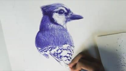پوستر نقاشی پرنده